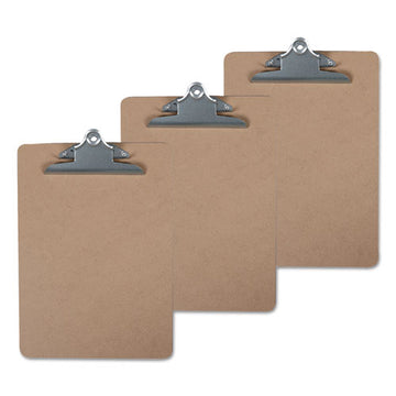 Universal® Hardboard Clipboard, 1" Capacity, 8 1-2 X 11, Brown, 3-pack freeshipping - TVN Wholesale